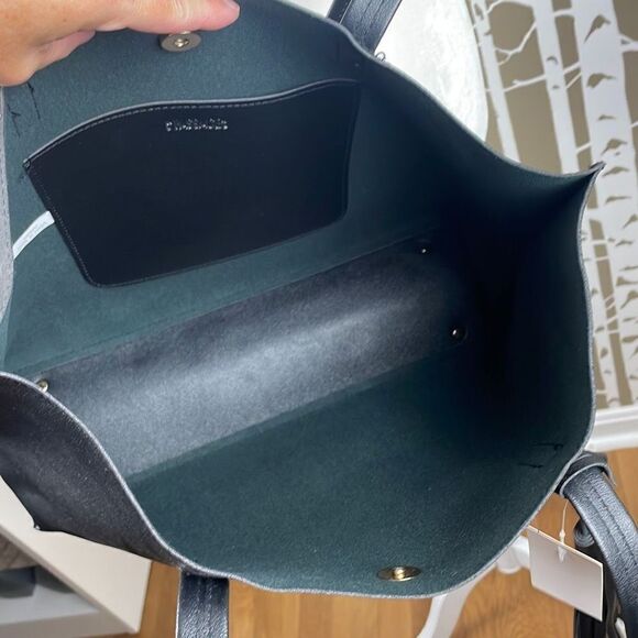 Passage Black PU Tote Bag NEW - Picture 6 of 11